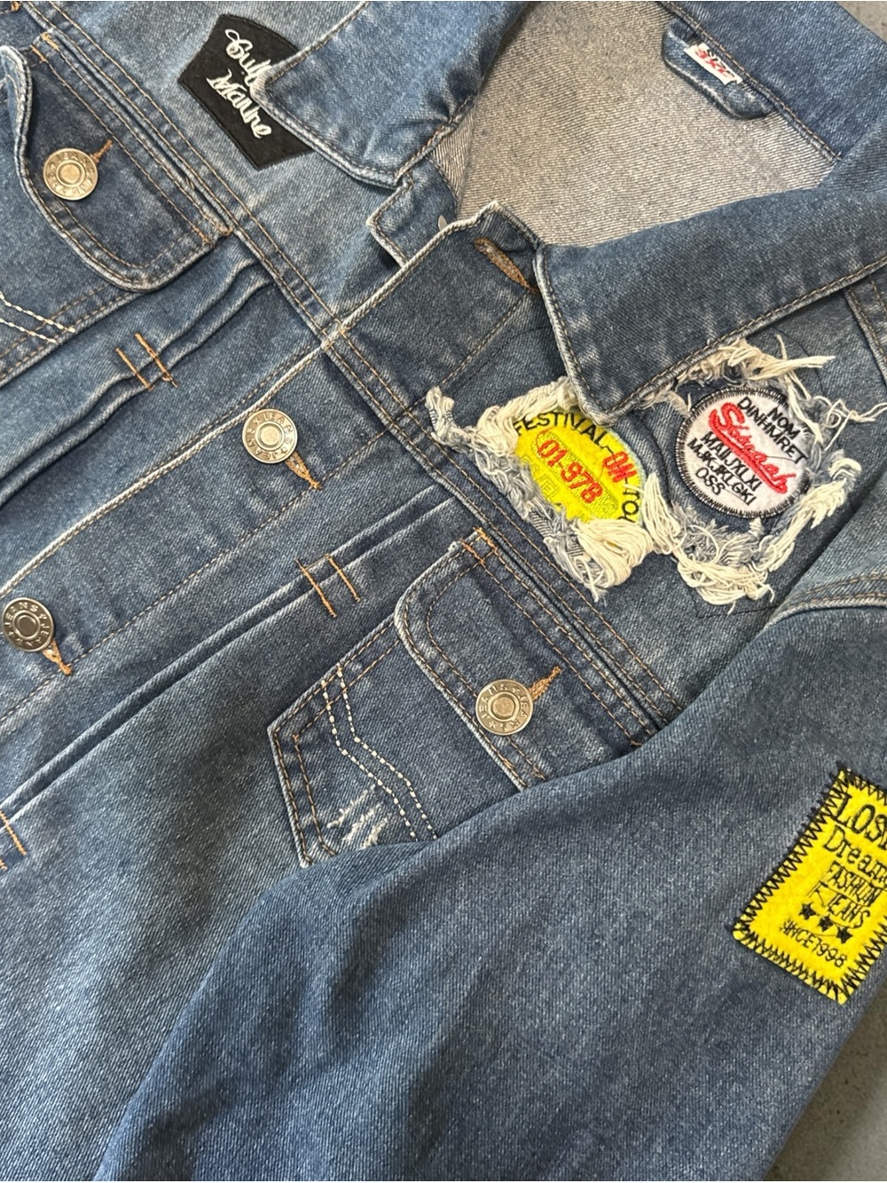 Denim Patch Jacket - Picture 3 of 5